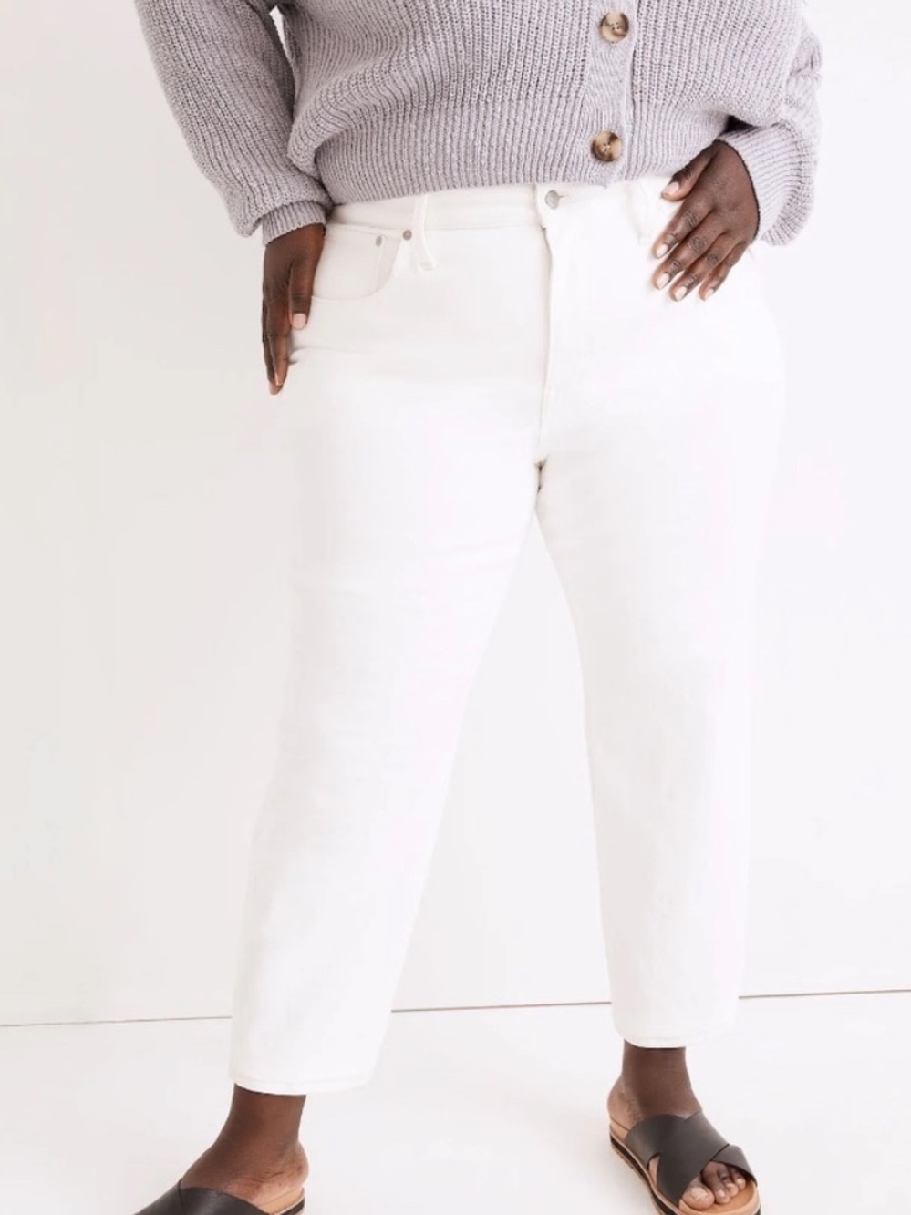 Madewell Curvy Perfect Vintage Jeans in White 22W